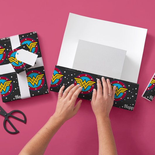 カスタム疑問に思女ハッピーバースデー ラッピングペーパー