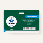 カスタム病院とビジネスIDバッジ – グリーンカード バッジ (裏面)