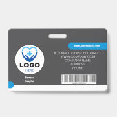カスタム病院とビジネスIDバッジ – セキュリティ バッジ (裏面)