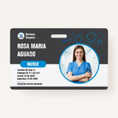 カスタム病院とビジネスIDバッジ – セキュリティ バッジ (正面)