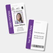 カスタム病院の医療従事者写真紫ID バッジ (正面＆裏面)