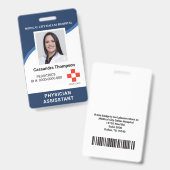 カスタム病院の従業員のロゴと写真IDバッジ バッジ (表裏)