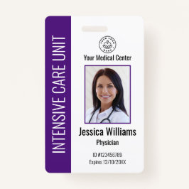 カスタム病院の従業員ロゴ写真パープルID バッジ