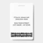 カスタム病院の従業員ロゴ&フォトネイビー青ID バッジ (Back)