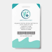 カスタム病院の従業員写真IDバッジ バッジ (裏面)