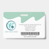 カスタム病院の従業員写真IDバッジ バッジ (裏面)