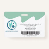 カスタム病院の従業員写真IDバッジ バッジ (裏面)