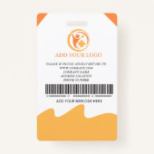 カスタム病院の従業員写真IDバッジ バッジ (裏面)