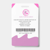 カスタム病院の従業員写真IDバッジ バッジ (裏面)