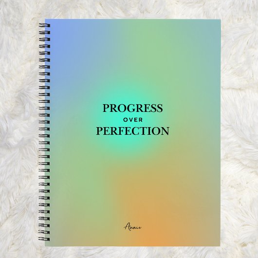 カスタム発現グラデーションオーラ引用文 ノートブック