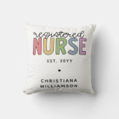 カスタム登カラフル録ナースRN卒業 クッション (正面)