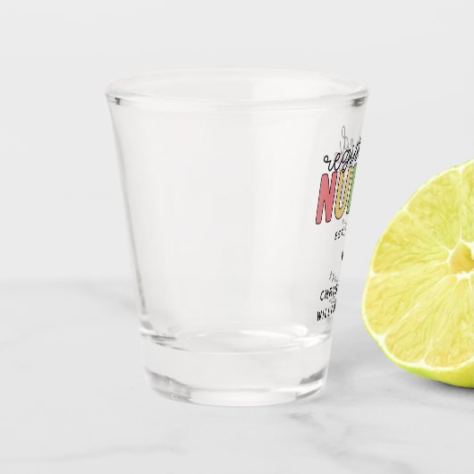 カスタム登カラフル録ナースRN卒業 ショットグラス (左)