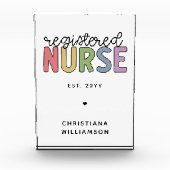 カスタム登カラフル録ナースRN卒業 フォトブロック (正面)