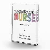 カスタム登カラフル録ナースRN卒業 フォトブロック (右)