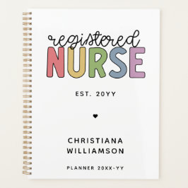 カスタム登カラフル録ナースRN卒業 プランナー手帳