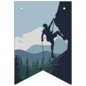 カスタム登山テーマ誕生日パーティー バンティングフラッグ (第1の旗)