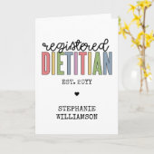 カスタム登録栄養士数々の色RD カード (黄色い花)