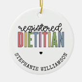 カスタム登録栄養士数々の色RD セラミックオーナメント (正面)