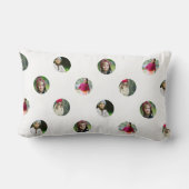 カスタム白いドット枕 ランバークッション (裏面)