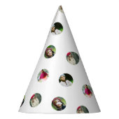 カスタム白いフォトドットアクセサリ パーティーハット (左)