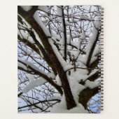 カスタム白い雪の枝の木の王冠の写真 –  プランナー手帳 (裏面)