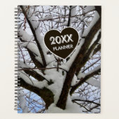 カスタム白い雪の枝の木の王冠の写真 –  プランナー手帳 (正面)