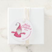 カスタム白とピンクかわいい格言メリークリスマス フェイバータグ (インサイチュ)