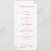 カスタム白とピンクのメ結婚ニュー メニュー (正面/裏面)