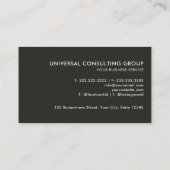 カスタム白と黒のリングや輪ファンシープロフェッショナル 名刺 (裏面)