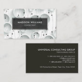 カスタム白と黒のリングや輪ファンシープロフェッショナル 名刺 (正面/裏面)