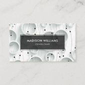 カスタム白と黒のリングや輪ファンシープロフェッショナル 名刺 (正面)