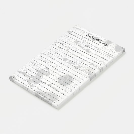 カスタム白のキーク《植物》アスペン樹皮テクスチャ ポストイット (アングル)