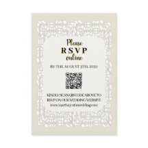 カスタム白エレガントレースQRコード格納装置カード