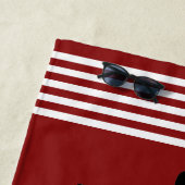 カスタム白ストライプ帯・いかり ビーチタオル (インサイチュ)