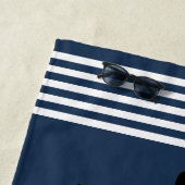 カスタム白ストライプ帯・いかり ビーチタオル (インサイチュ)