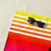 カスタム白ストライプ帯・いかり ビーチタオル (インサイチュ)