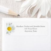 カスタム白デイジー封筒差出人住所ラベル ラベル (インサイチュ)