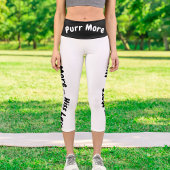 カスタム白パーソナライズされた製の高い腰のカプリス カプリレギンス