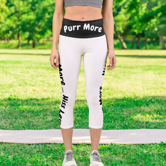 カスタム白パーソナライズされた製の高い腰のカプリス カプリレギンス