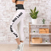 カスタム白パーソナライズされた製の高い腰のカプリス カプリレギンス