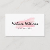 カスタム白ピンクと黒かわいいプロフェッショナル 名刺 (正面)