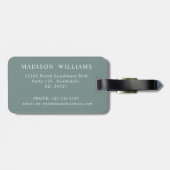 カスタム白ピンクブルーペイズリーパターン ラゲッジタグ (裏面横)