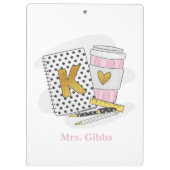 カスタム白幼稚園先生 クリップボード (裏面)