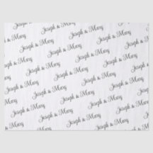 カスタム白結婚ティッシュペーパー- パーソナライズされた