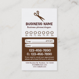 カスタム白髪アポイントメントカード 予約カード