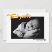 カスタム白黒の写真。パーソナライズされた誕生 案内状 (正面)