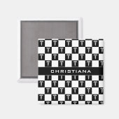 カスタム白黒の医療記号カドゥセウス マグネット (正面/裏面)