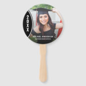 カスタム白黒の卒業写真ハンドファン ハンドファン (正面)