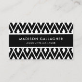 カスタム白黒の幾何学的プロフェッショナル 名刺 (正面)