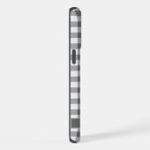 カスタム白黒グレ市松模様にーパターン iPhoneケース (右側面)